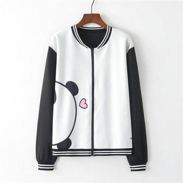 women's jackets artguy women fashion long sleeve contrast striped panda and heart print baseball jacket sweatshirt hoodie coat, Black;brown
women's jackets artguy women fashion long sleeve contrast striped panda and heart print baseball jacket sweatshirt hoodie coat, Black;brown