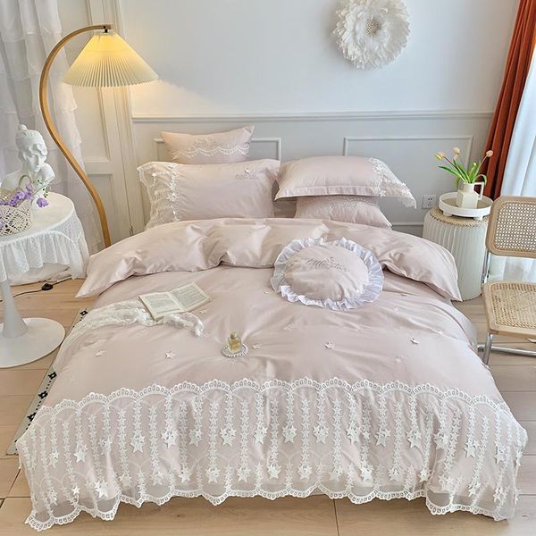 bedding sets luxury egyptian cotton princess set white star lace edge double duvet cover bed linen fitted sheet pillowcases 4pcs
bedding sets luxury egyptian cotton princess set white star lace edge double duvet cover bed linen fitted sheet pillowcases 4pcs