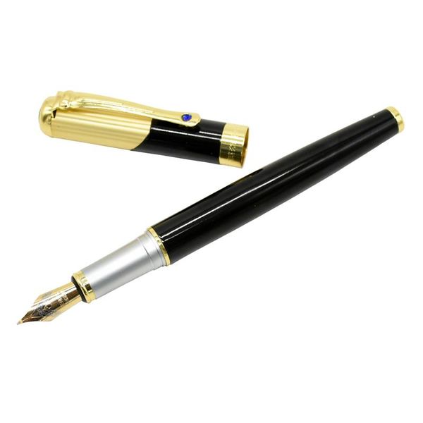 luxury business fountain pen metal gold and black 0.5mm iridium nib full met al ink office school stationery pens
luxury business fountain pen metal gold and black 0.5mm iridium nib full met al ink office school stationery pens