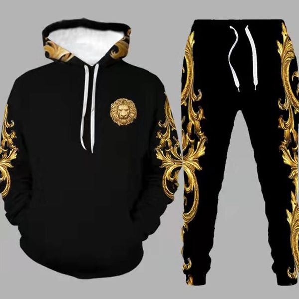 men's tracksuits 2021 set 3d printing fashion personality creative hooded suit casual sweatshirt + sweatpants two sets, Gray
men's tracksuits 2021 set 3d printing fashion personality creative hooded suit casual sweatshirt + sweatpants two sets, Gray