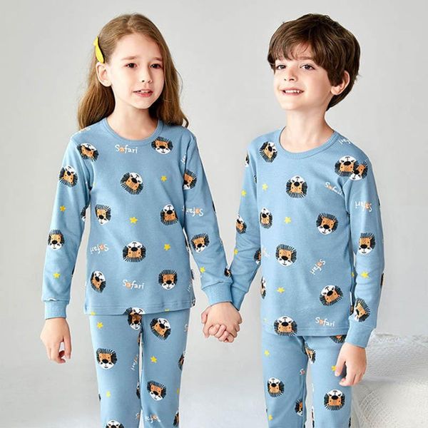 clothing sets children cartoon cotton home wear 2pcs set for baby girls and boys warm bottoming shirt suit infant kids casual pajamas outfit, White