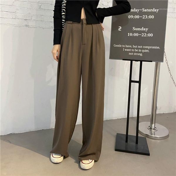 women's pants & capris wide leg 2021 spring and autumn high waist drape casual trousers straight loose wild thin suit mopping, Black;white
women's pants & capris wide leg 2021 spring and autumn high waist drape casual trousers straight loose wild thin suit mopping, Black;white