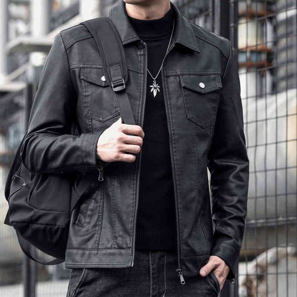 autumn and winter plush thickened handsome leather et slim fit lapel motorcycle suit men's, Black
autumn and winter plush thickened handsome leather et slim fit lapel motorcycle suit men's, Black