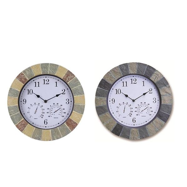 wall clocks hanging clock, with a and hygrometer is perfect for indoor outdoor use, faux-slate(14 inch)
wall clocks hanging clock, with a and hygrometer is perfect for indoor outdoor use, faux-slate(14 inch)