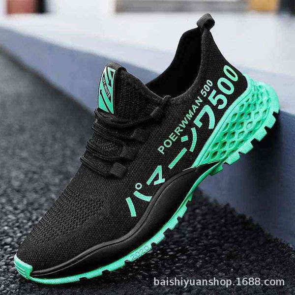 men's shoes breathable in spring and autumn 2021 flying mesh trend men's casual running, Black;white
men's shoes breathable in spring and autumn 2021 flying mesh trend men's casual running, Black;white