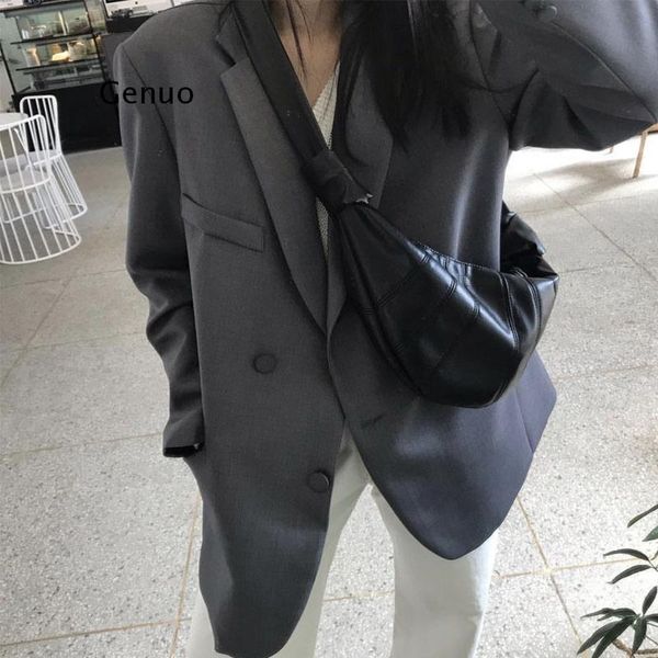 solid style notched blazer women jacket autumn casual formal long sleeve loose blazers suit coat female women's suits &, White;black
solid style notched blazer women jacket autumn casual formal long sleeve loose blazers suit coat female women's suits &, White;black