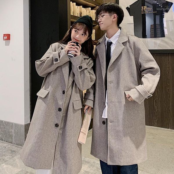men's trench coats couple's clothing niche design autumn wool mid-length coat spring woolen mens, Tan;black
men's trench coats couple's clothing niche design autumn wool mid-length coat spring woolen mens, Tan;black