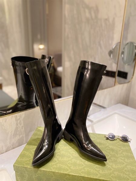 2021 designer luxury women's knee boots leather pointed toe platform rain boots back zipper black beige casual shoes quality
2021 designer luxury women's knee boots leather pointed toe platform rain boots back zipper black beige casual shoes quality