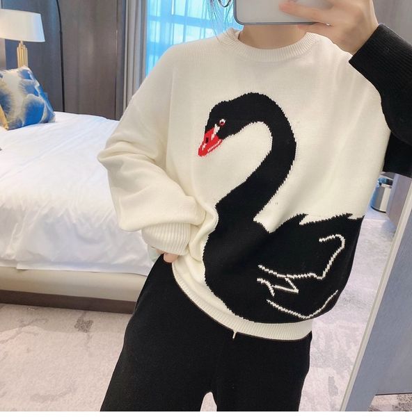 5279 black swan autumn pullover thickened round neck short sleeve slim fit cotton fresh and sweet knitted temperament bottomed shirt, White
5279 black swan autumn pullover thickened round neck short sleeve slim fit cotton fresh and sweet knitted temperament bottomed shirt, White