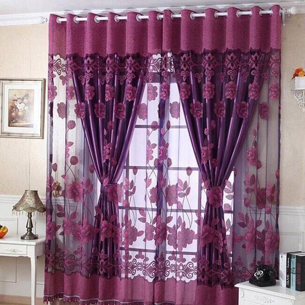 piece purple tulle curtain shine floral embroidered beaded decorative curtains polyester translucent home window tulles & drapes
piece purple tulle curtain shine floral embroidered beaded decorative curtains polyester translucent home window tulles & drapes