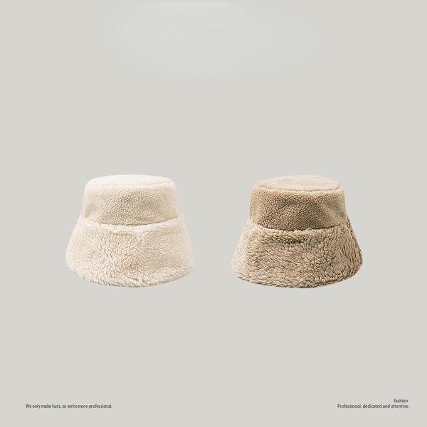 wide brim hats 2021 autumn and winter llamb's wool fashionable bucket hat white brown black cute keep warm cashmere for woman cap, Blue;gray
wide brim hats 2021 autumn and winter llamb's wool fashionable bucket hat white brown black cute keep warm cashmere for woman cap, Blue;gray