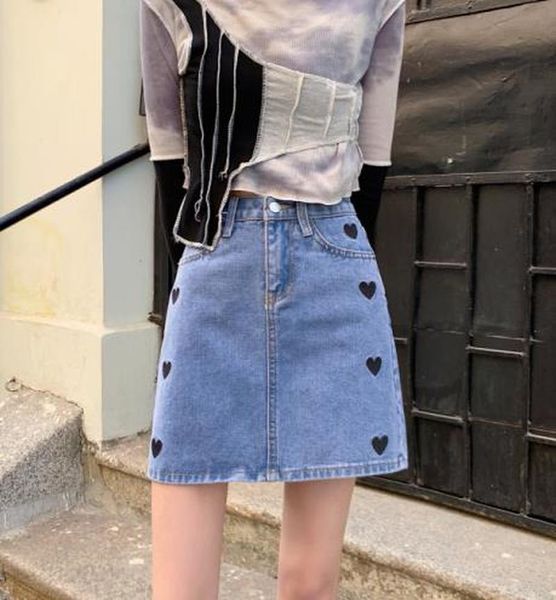 skirts korean women fashion y2k high waist denim skirt love embroidery mini preppy style harajuku cute sweet kawaii saia faldas, Black
skirts korean women fashion y2k high waist denim skirt love embroidery mini preppy style harajuku cute sweet kawaii saia faldas, Black