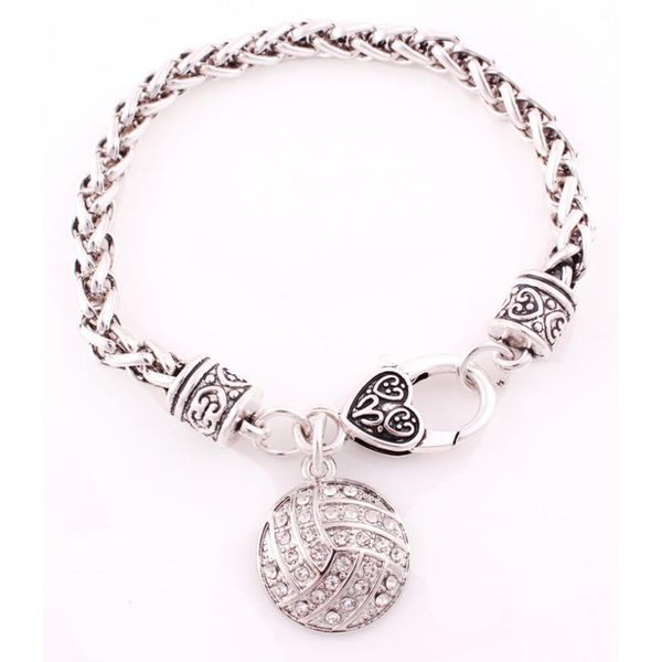 charm bracelets sporty style bracelet for volleyball shape design beautiful crystals wheat link chain zinc alloy drop, Golden;silver
charm bracelets sporty style bracelet for volleyball shape design beautiful crystals wheat link chain zinc alloy drop, Golden;silver