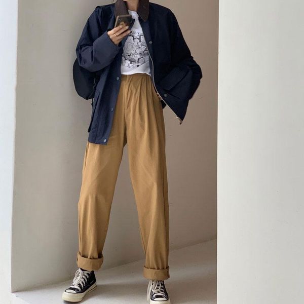 women's pants & capris 2021 summer casual stretch high waist women wide leg female trousers boyfriend style, Black;white
women's pants & capris 2021 summer casual stretch high waist women wide leg female trousers boyfriend style, Black;white