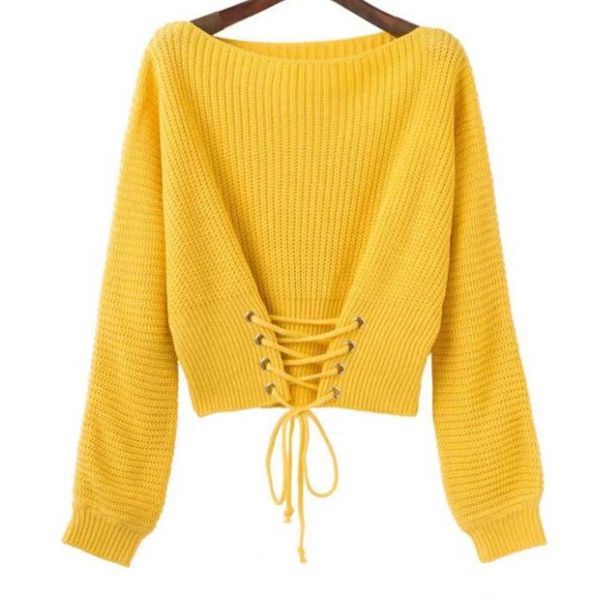 women's sweaters winter women casual simple solid color long sleeve round neck lace up sweater fashion short size, White;black
women's sweaters winter women casual simple solid color long sleeve round neck lace up sweater fashion short size, White;black
