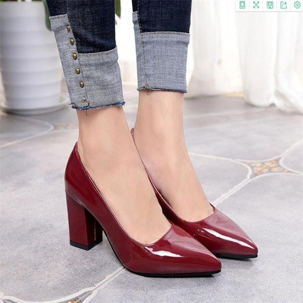 dress shoes 2021 square heel pointed toe high heels pure slip-on pu leather occident style classic zapatos de mujer, Black
dress shoes 2021 square heel pointed toe high heels pure slip-on pu leather occident style classic zapatos de mujer, Black