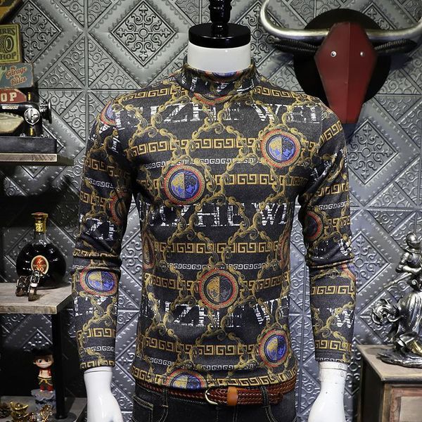 tee 2021 new luxury high-end autumn and winter personality retro printing bottoming shirt long-sleeved t-shirt men plus veet thick slim top, White;black
tee 2021 new luxury high-end autumn and winter personality retro printing bottoming shirt long-sleeved t-shirt men plus veet thick slim top, White;black