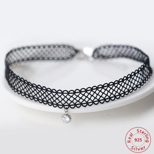 chokers elegant black lace and 925 sterling silver choker necklace womens steampunk jewelry, Golden;silver
chokers elegant black lace and 925 sterling silver choker necklace womens steampunk jewelry, Golden;silver