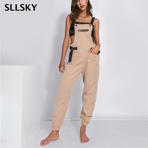 women's jumpsuits & rompers sllsky solid long jumpsuit casual elegant zipper pockets sleeveless adjusted strap high waist autumn pants, Black;white
women's jumpsuits & rompers sllsky solid long jumpsuit casual elegant zipper pockets sleeveless adjusted strap high waist autumn pants, Black;white