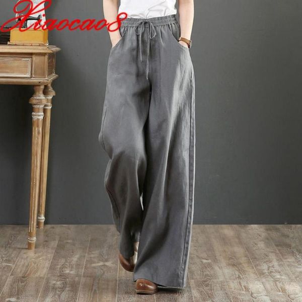 oversized cotton linen wide leg woman pants solid elestic waist office lady for women loose femme pantalon womens trousers women's & ca, Black;white
oversized cotton linen wide leg woman pants solid elestic waist office lady for women loose femme pantalon womens trousers women's & ca, Black;white