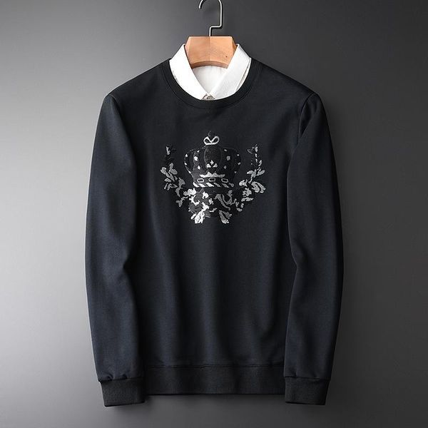 men's hoodies & sweatshirts black fleece hight quality sequin embroidered round collar coat plus size m-4xl
men's hoodies & sweatshirts black fleece hight quality sequin embroidered round collar coat plus size m-4xl