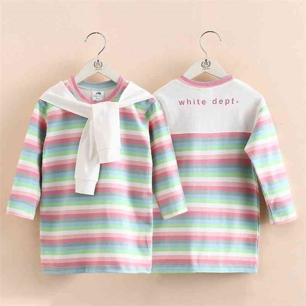 baby rainbow dress spring autumn kids clothes children's college style casual wear leisure dresses for girls 210701, Red;yellow
baby rainbow dress spring autumn kids clothes children's college style casual wear leisure dresses for girls 210701, Red;yellow