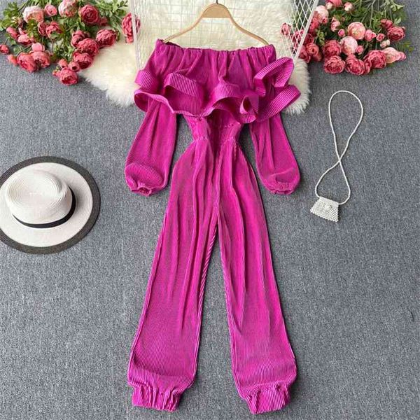 ins fashion chic design off shoulder strapless lantern sleeves slim pleated jumpsuit women ruffles ruched patchwork romper 210602, Black;white
ins fashion chic design off shoulder strapless lantern sleeves slim pleated jumpsuit women ruffles ruched patchwork romper 210602, Black;white