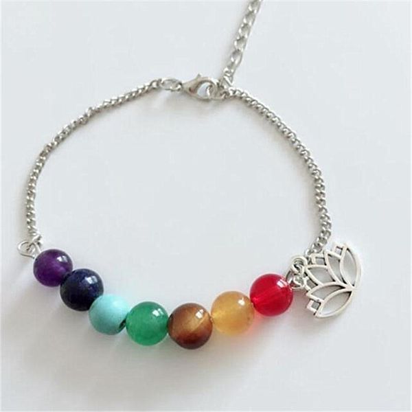 charm bracelets 7 chakra bracelet yoga lotus dangle healing balance supernatural stones beads link women jewelry, Golden;silver
charm bracelets 7 chakra bracelet yoga lotus dangle healing balance supernatural stones beads link women jewelry, Golden;silver