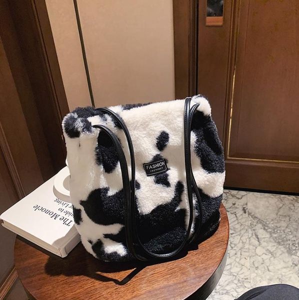 plush small messenger bag women 2021 winter fashion single shoulder bags