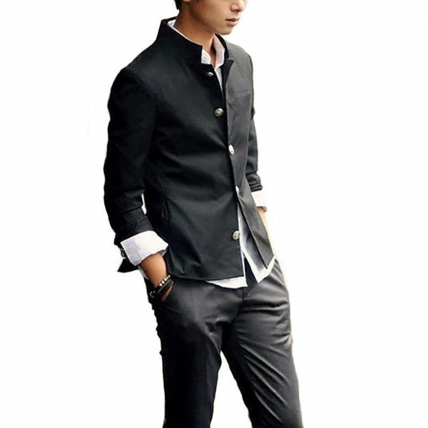 men's suits & blazers mens blazer japanese single breasted grandad collar uniform school long sleeve solid color fashion spring autumn, White;black
men's suits & blazers mens blazer japanese single breasted grandad collar uniform school long sleeve solid color fashion spring autumn, White;black