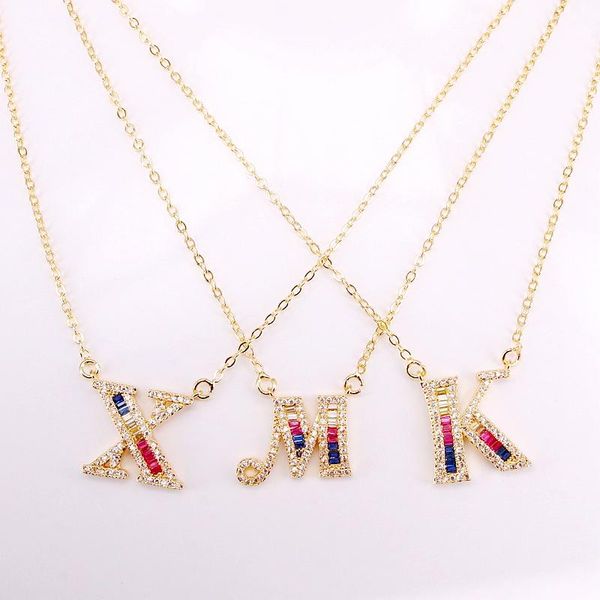 pendant necklaces 6pcs, fashion metal jewelry link chain and colorful cz micro pave letter charm, Silver
pendant necklaces 6pcs, fashion metal jewelry link chain and colorful cz micro pave letter charm, Silver