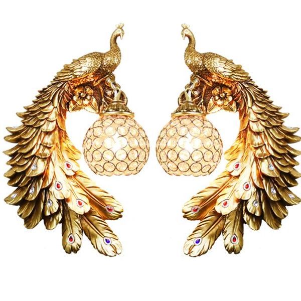 wall lamps wongshi european-style resin peacock crystal bedroom bedside living room tv background lamp 110v 220v light
wall lamps wongshi european-style resin peacock crystal bedroom bedside living room tv background lamp 110v 220v light