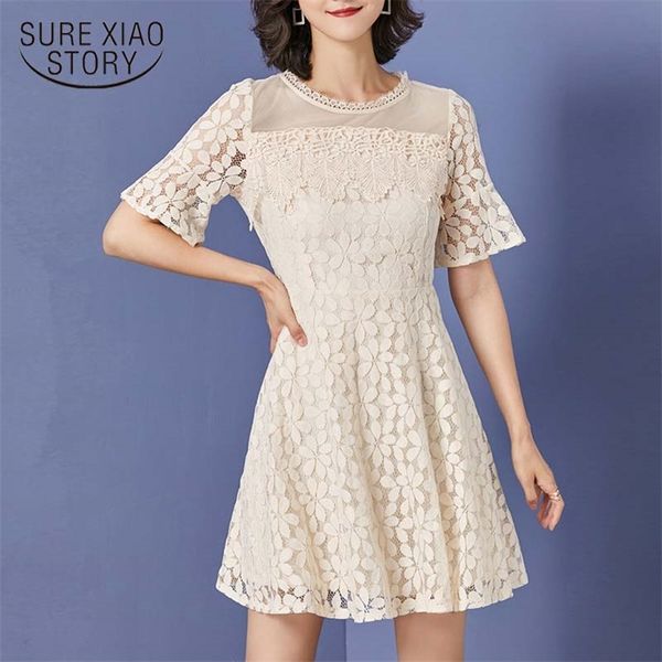 fashion flare short sleeve summer women dress round collar hollow lace high waist mini party 2912 50 210510, Black;gray
fashion flare short sleeve summer women dress round collar hollow lace high waist mini party 2912 50 210510, Black;gray