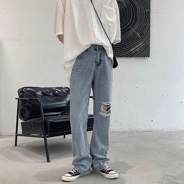 Straight Jeans Mens Fashion Washed Casual Hole Jeans Trousers Men Streetwear Wild Loose Hip Hop Hole Denim Pants Mens -2XL, Blue
Straight Jeans Mens Fashion Washed Casual Hole Jeans Trousers Men Streetwear Wild Loose Hip Hop Hole Denim Pants Mens -2XL, Blue