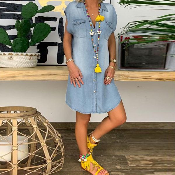 casual dresses women summer 2021 women's turndown neck denim party short sleeve swing mini dress mujer de moda femme, Black;gray
casual dresses women summer 2021 women's turndown neck denim party short sleeve swing mini dress mujer de moda femme, Black;gray