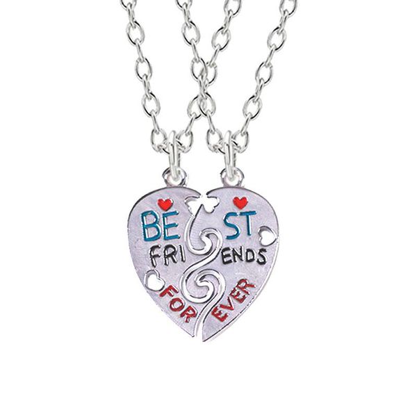 pendant necklaces 2 piece set of friend heart necklace female bff metal choker student friendship jewelry gift, Silver
pendant necklaces 2 piece set of friend heart necklace female bff metal choker student friendship jewelry gift, Silver