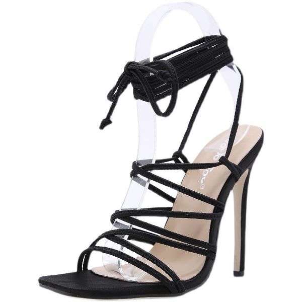 sandals 2021 summer europe and america ins same square headband leather thin heel super high 11cm flat large size 35-41, Black
sandals 2021 summer europe and america ins same square headband leather thin heel super high 11cm flat large size 35-41, Black
