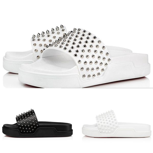 red bottom men junior slide sandal women slippers pool fun flat nude spike flop paris fashion classic calfskin leather white black
red bottom men junior slide sandal women slippers pool fun flat nude spike flop paris fashion classic calfskin leather white black