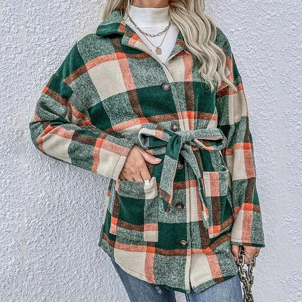 women's trench coats 2021 autumn windbreaker mid-length plaid lace-up loose long-sleeved ladies shirts jacket coat for womens, Tan;black
women's trench coats 2021 autumn windbreaker mid-length plaid lace-up loose long-sleeved ladies shirts jacket coat for womens, Tan;black