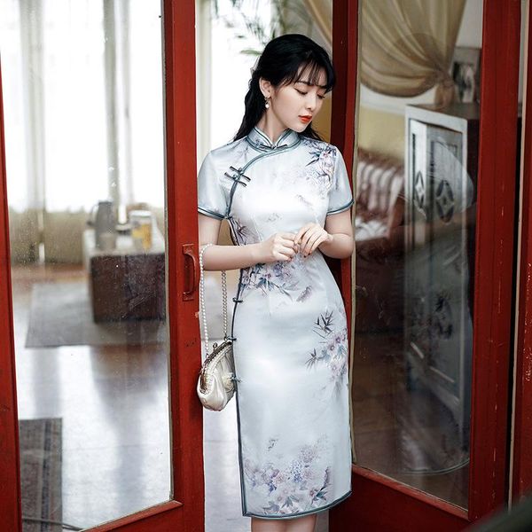 ethnic clothing short tight satin cheongsam vintage button qipao print flower chinese traditional dress evenning party vestidos gown 4x, Red
ethnic clothing short tight satin cheongsam vintage button qipao print flower chinese traditional dress evenning party vestidos gown 4x, Red