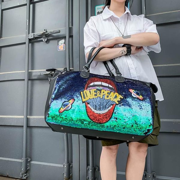 lapovernight bag large capacity light female fashion sequins one shoulder for fitness duffel bags
lapovernight bag large capacity light female fashion sequins one shoulder for fitness duffel bags