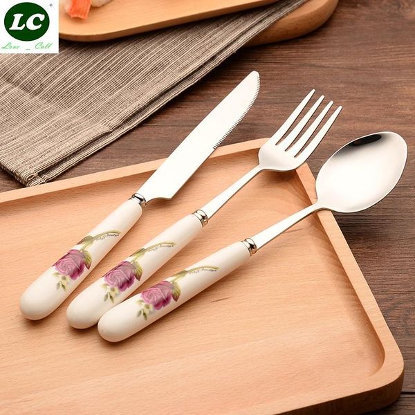 forks 3pcs ceramic handle stainless steel west tableware cutlery kitchen knives fork spoon set dinnerware steak knife
forks 3pcs ceramic handle stainless steel west tableware cutlery kitchen knives fork spoon set dinnerware steak knife