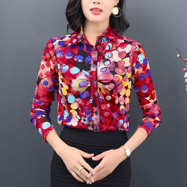 women's blouses & shirts 2021 fashion women shirt casual loose colorful floral print chiffon blouse long sleeve feminina k222 plus size, White
women's blouses & shirts 2021 fashion women shirt casual loose colorful floral print chiffon blouse long sleeve feminina k222 plus size, White