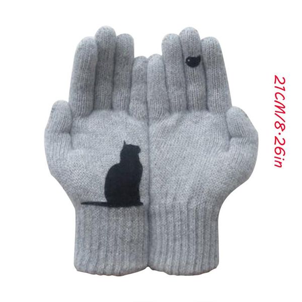 five fingers gloves ladies woolen autumn and winter outdoor warm cat heart printing print mittens kitten hairy, Blue;gray
five fingers gloves ladies woolen autumn and winter outdoor warm cat heart printing print mittens kitten hairy, Blue;gray