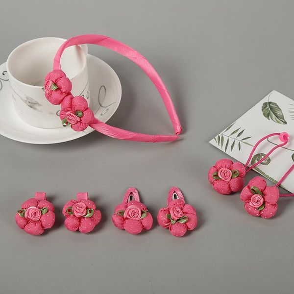 children's sweet flower hair ornament 7-piece set little girl's band student hairpin rope baby headdress accessories, Slivery;white
children's sweet flower hair ornament 7-piece set little girl's band student hairpin rope baby headdress accessories, Slivery;white