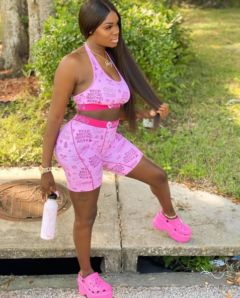 pink ethika two piece women tracksuits biker shorts sets spaghetti strap sleeveless crop matching set womens tracksuit, Gray
pink ethika two piece women tracksuits biker shorts sets spaghetti strap sleeveless crop matching set womens tracksuit, Gray