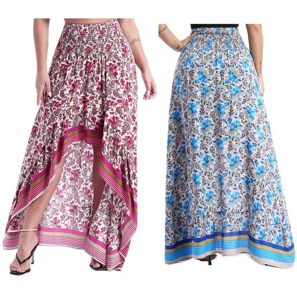 boho beach loose floral print long skirt women summer vacation asymmetrical casual high waist skirts bohemian vestidos dress, Black
boho beach loose floral print long skirt women summer vacation asymmetrical casual high waist skirts bohemian vestidos dress, Black