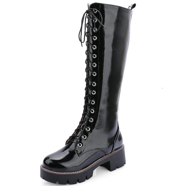 boots calçados femininos com cadarço, bota cano alto 5cm de espessura para motocicleta, preto, branco, vermelho e prateado tjlu, Black
boots calçados femininos com cadarço, bota cano alto 5cm de espessura para motocicleta, preto, branco, vermelho e prateado tjlu, Black