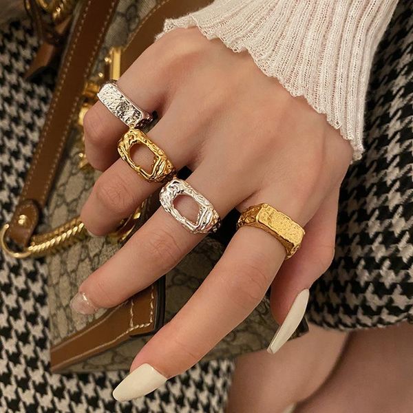 cluster rings peri'sbox gold silver color hollow square ring for women chunky irregular geometrical finger jewelry anillos mujer, Golden;silver
cluster rings peri'sbox gold silver color hollow square ring for women chunky irregular geometrical finger jewelry anillos mujer, Golden;silver