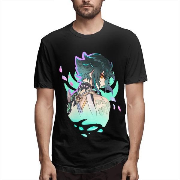 men's t-shirts genshin impact xiao men vintage tee shirt short sleeve crewneck t-shirt cotton 2021 arrival clothing, White;black
men's t-shirts genshin impact xiao men vintage tee shirt short sleeve crewneck t-shirt cotton 2021 arrival clothing, White;black